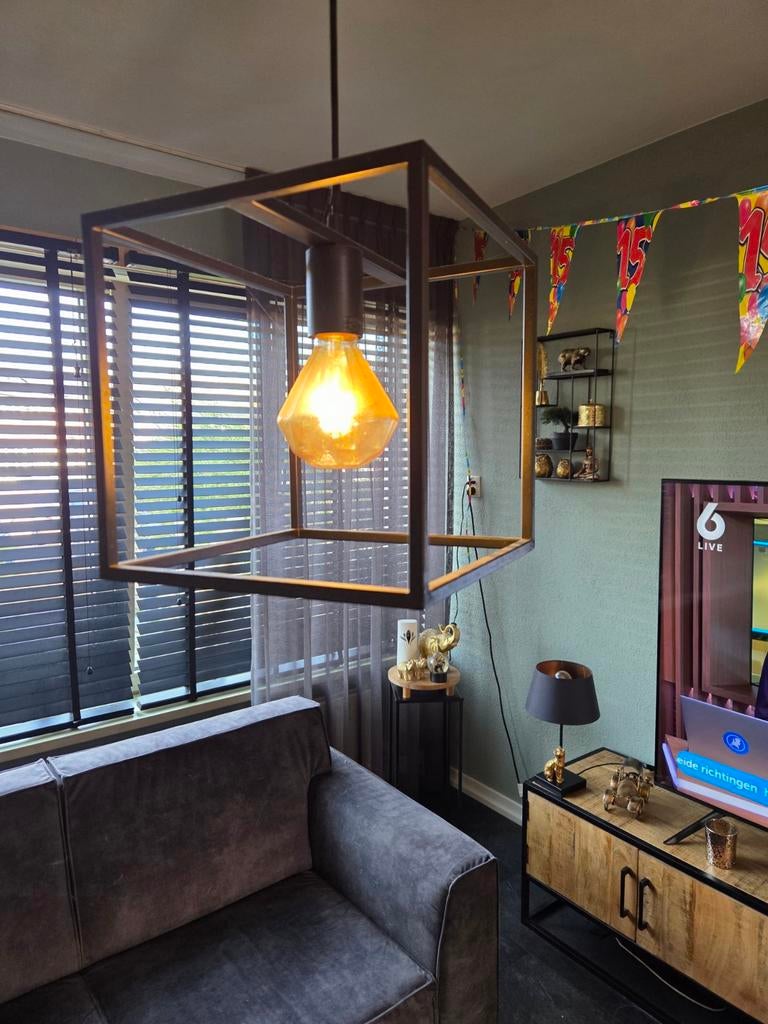 Hanglampen, Ophalen, 50 tot 75 cm, Zo goed als nieuw, Industriële