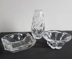 Val St Lambert, Lot 3 items, helder kristal., Ophalen of Verzenden