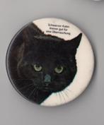 Zwarte Katten Kat button, Gebruikt, Niet vindbaar, Niet vindbaar, Speldje of Pin