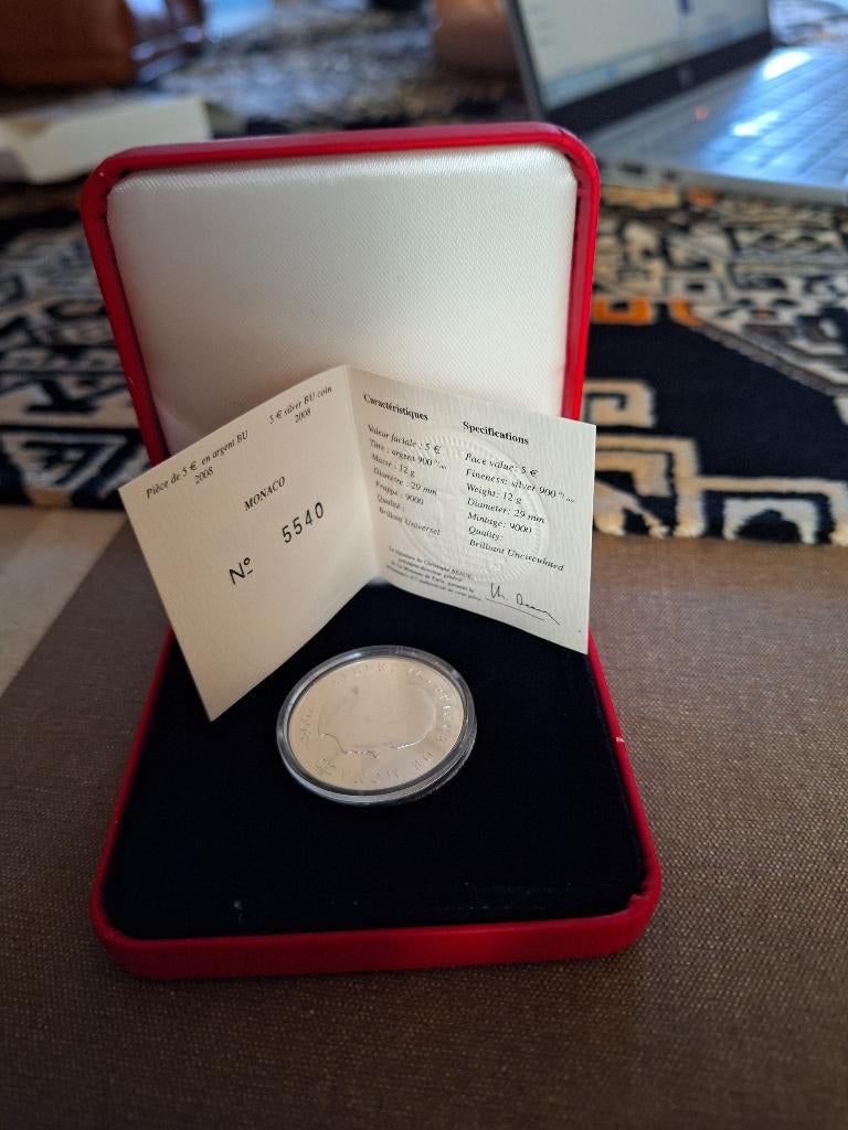 Euromunten Monaco - sets met zilveren munten, Postzegels en Munten, Munten | Europa | Euromunten, Ophalen, Setje, Zilver, 10 euro