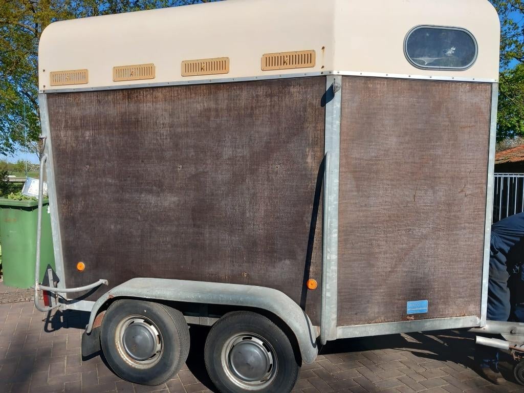 paardentrailer Waco 1,5 paard, Ophalen, Gebruikt, Hout, 1½-paards trailer
