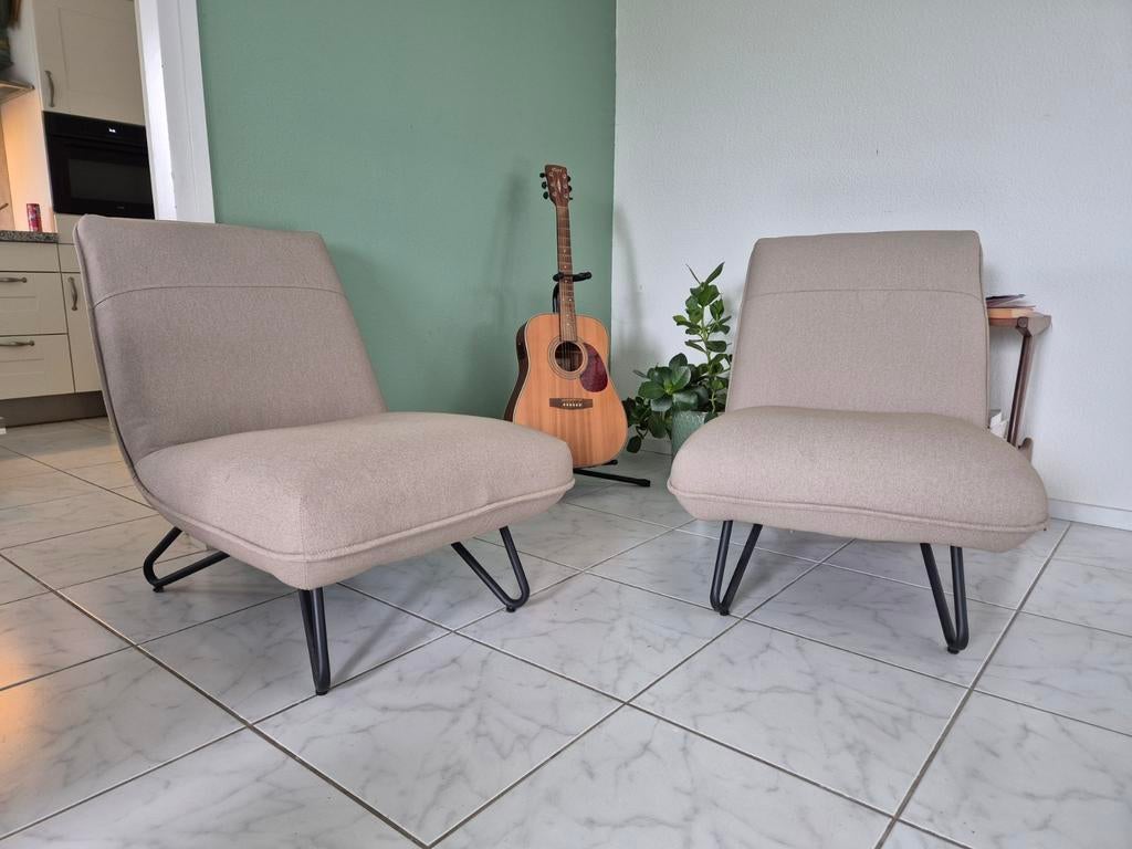 2x Lanterfant Loungestoel Jeroen, Ophalen, Gebruikt, Stof, Twee