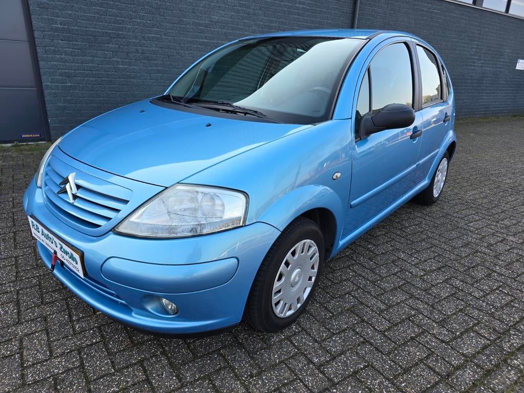 Citroën C3 1.4 I 2005 Blauw Airco Km 145189 Trekhaak, Auto's, Citroën, Voorwielaandrijving, Stof, Blauw, Origineel Nederlands