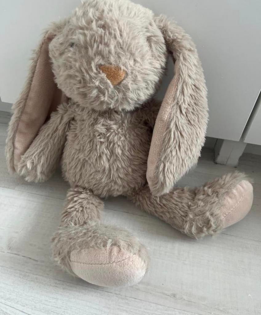 Schattige pluche konijn knuffel - Zo goed als nieuw, Overige merken, Overige karakters, Konijn, Ophalen of Verzenden