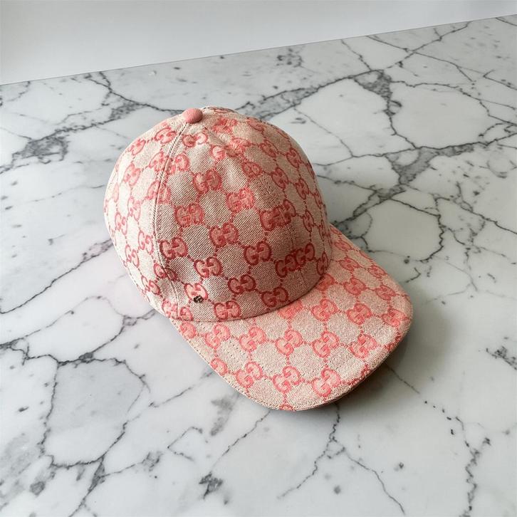 Roze gucci pet maat (M), Kleding | Heren, Hoeden en Petten, Zo goed als nieuw, Pet, 58 of 59 cm (L, 7¼ of ⅜ inch), Ophalen of Verzenden