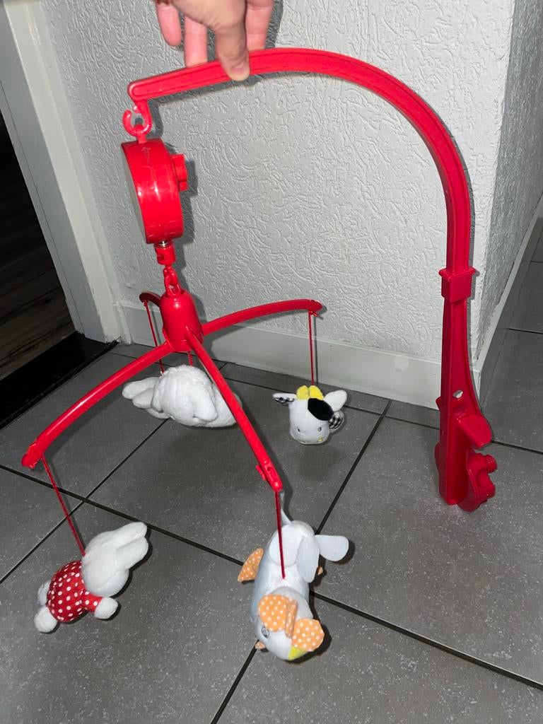 Handmatige Mobiel met Knuffels voor Babybed, Ophalen, Zo goed als nieuw, Mobiel