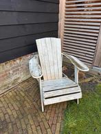 Witte beach chair stoel, Ophalen, Gebruikt, Hout