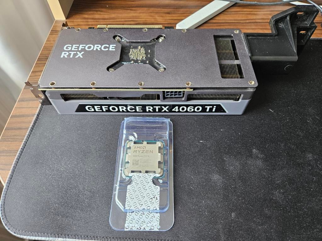 Ryzen 7 7700 + RTX 4060 ti set, 8-core, AM5, Ophalen of Verzenden, Zo goed als nieuw