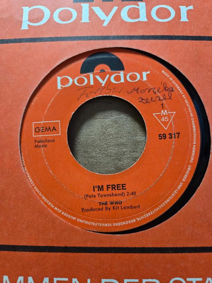 The Who - I'm free, Cd's en Dvd's, Vinyl Singles, Gebruikt, Single, Rock en Metal, 7 inch, Ophalen of Verzenden