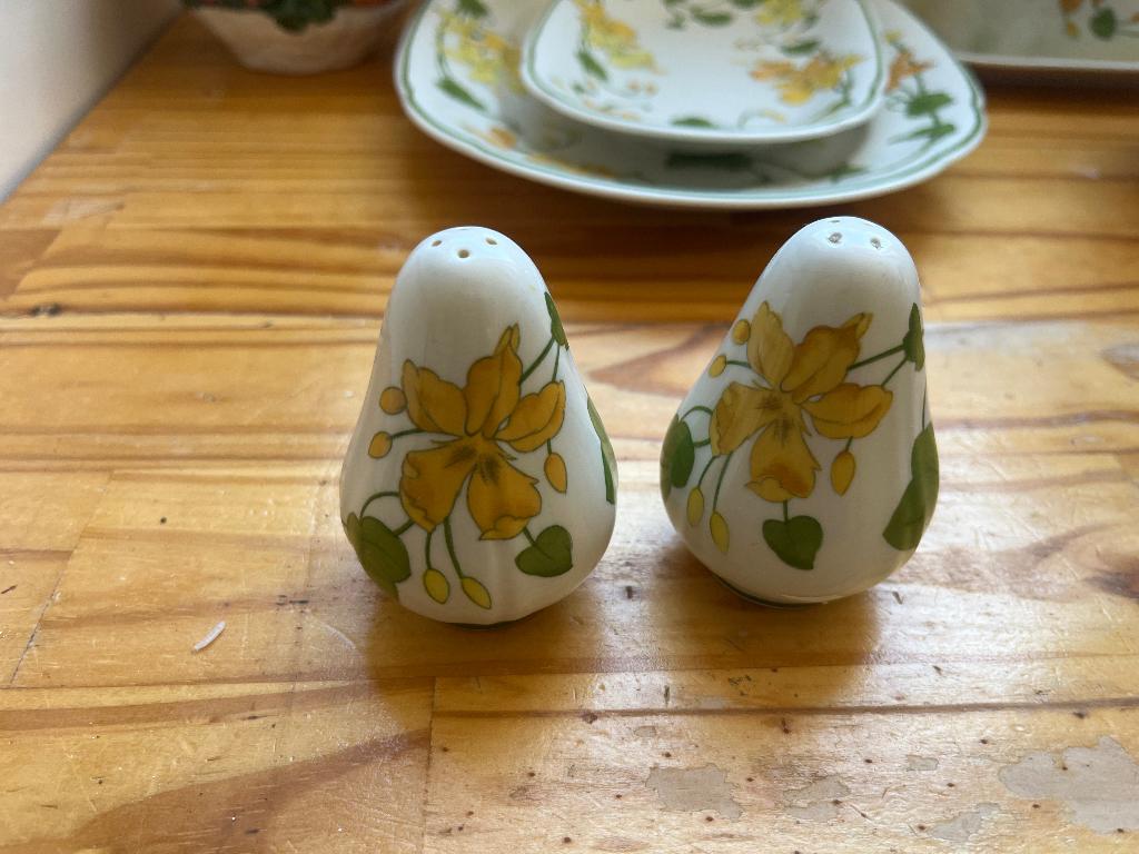 Villeroy en Boch Geranium zout en peper vaatje, Overige typen, Ophalen of Verzenden, Zo goed als nieuw, Overige stijlen