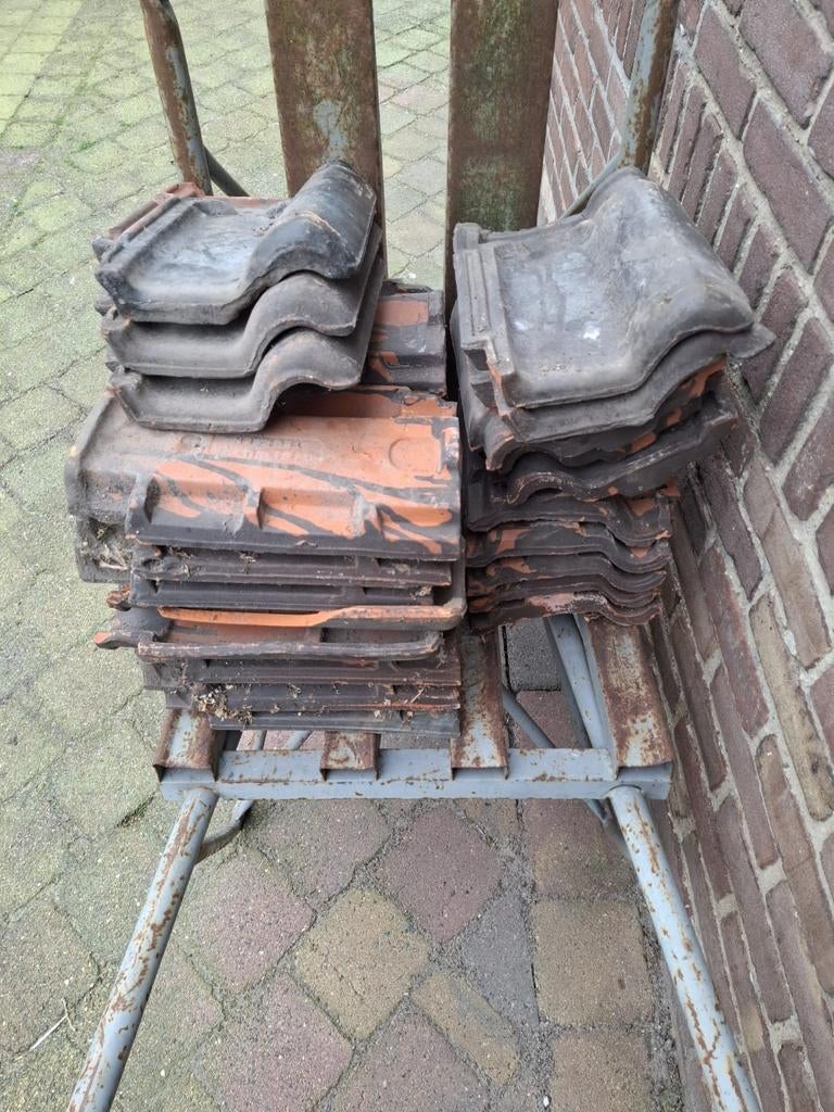 Oude dakpannen, Ophalen, Gebruikt, Steen of Klei, 15 m² of meer