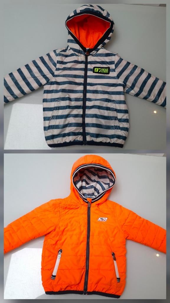 Vingino reversible jas met capuchon maat 98, Kinderen en Baby's, Kinderkleding | Maat 98, Ophalen of Verzenden, Zo goed als nieuw