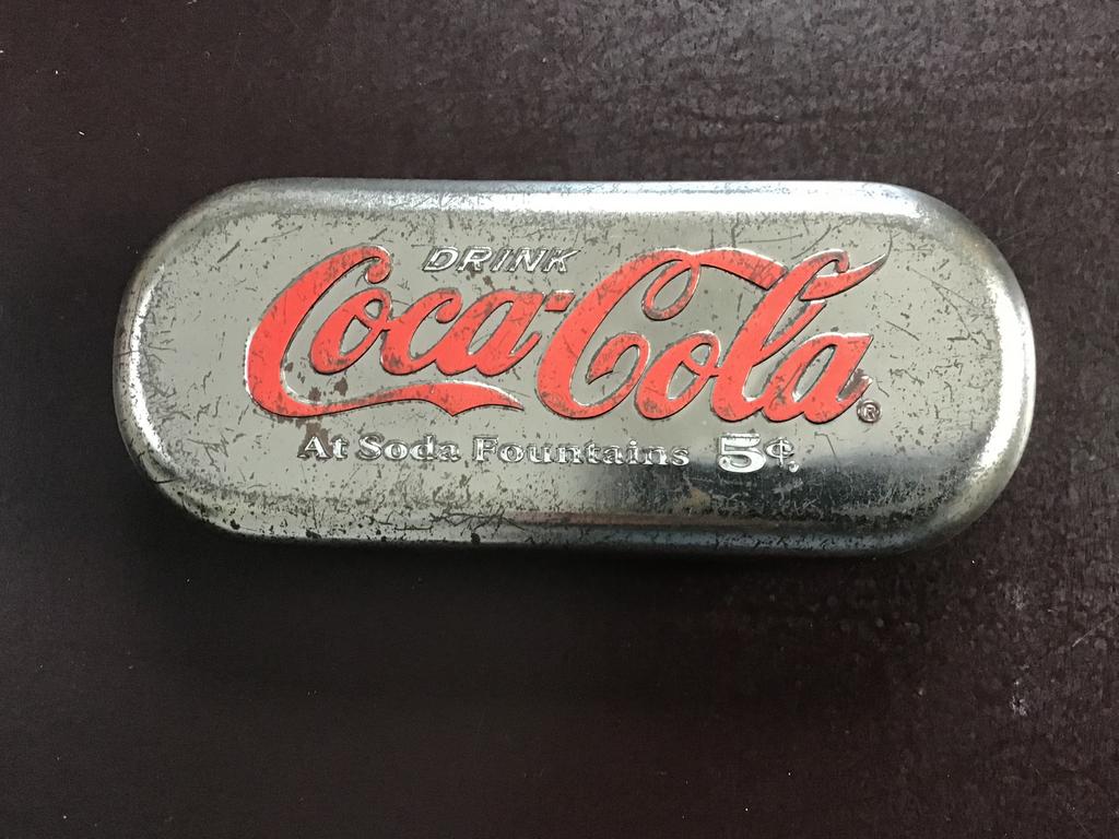 Vintage brillen koker van Coca Cola, Verzenden, Gebruikt, Gebruiksvoorwerp