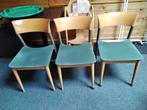 3 eettafelstoelen met stoffen zitting, Ophalen, Overige kleuren, Hout, Drie