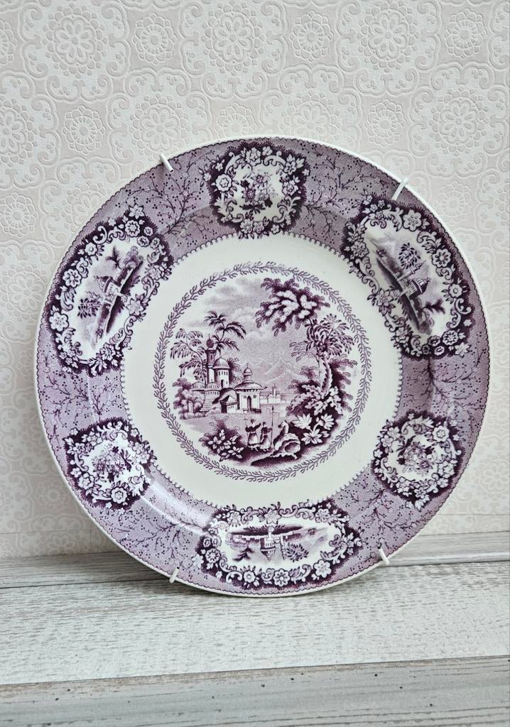 Antiek Petrus Regout Maastricht 'Oriental' decor bord, Antiek en Kunst, Antiek | Servies los, Ophalen of Verzenden