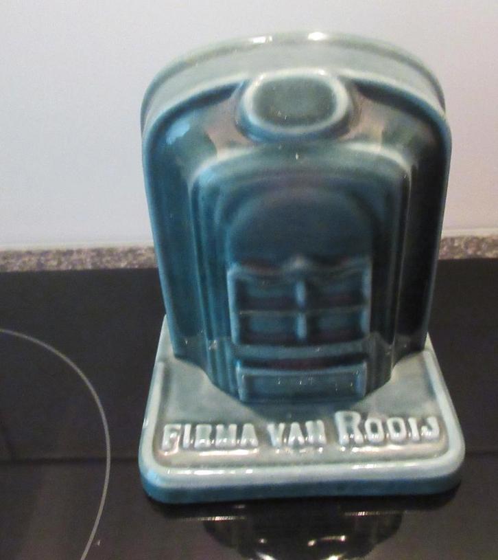 KACHEL SPAARPOT- FIRMA VAN ROOIJ-DEN OUDEN -AMSTERDAM -C1930, Verzamelen, Merken en Reclamevoorwerpen, Zo goed als nieuw, Gebruiksvoorwerp