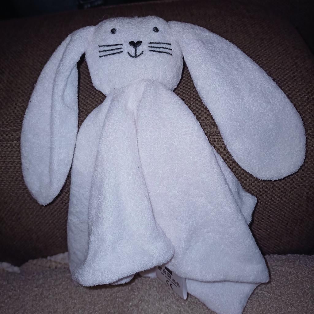 Hema wit badstof konijnenkop kroeldoek., Hema, Konijn, Ophalen of Verzenden, Zo goed als nieuw