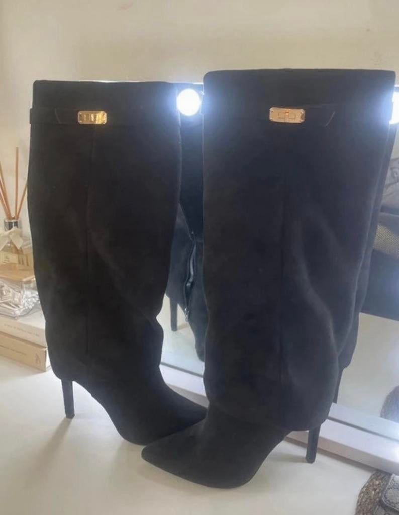 knie Laarzen., Kleding | Dames, Schoenen, Hoge laarzen, Zwart, Ophalen of Verzenden, Zo goed als nieuw