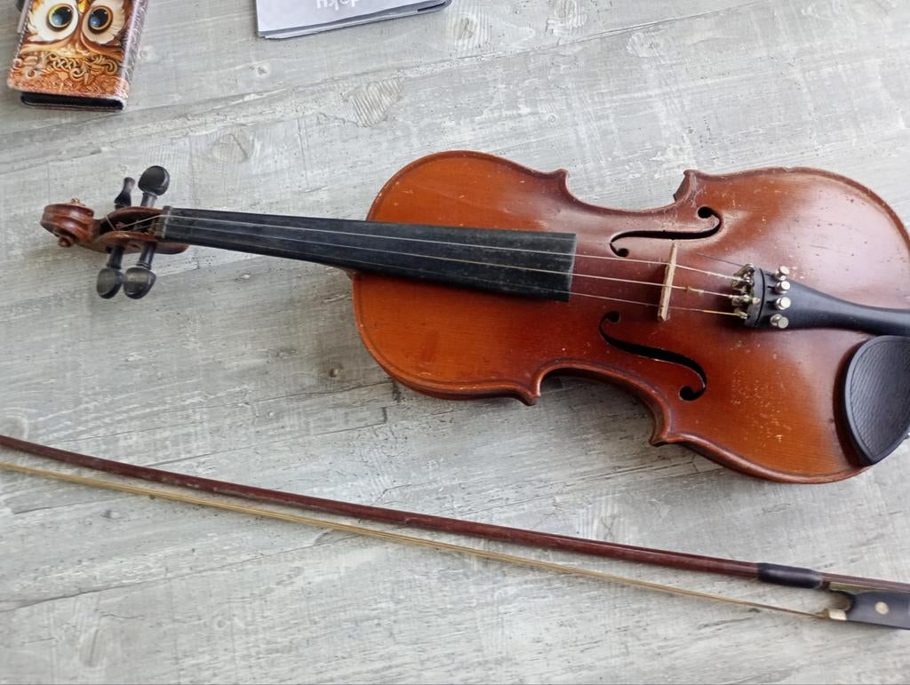 Oude antieke viool, zoldervondst, Ophalen of Verzenden, Gebruikt, 4/4-viool