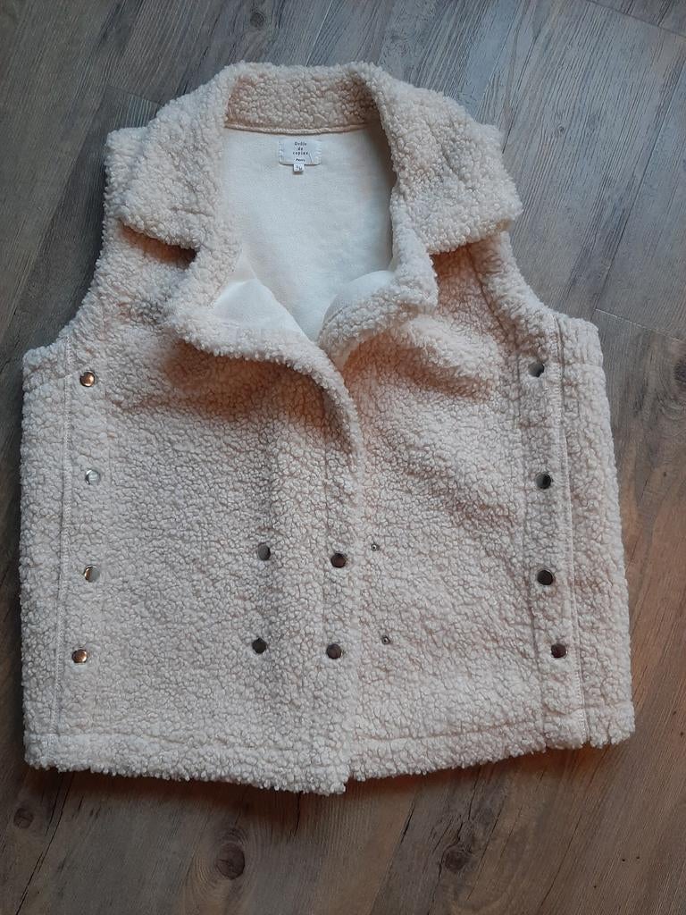 Teddy bodywarmer/ gilet, Kleding | Dames, Bodywarmers, Ophalen, Zo goed als nieuw, Beige