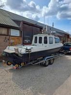 Werkboot visboot zeewaardig Polyester Incl Pega Trailer, Watersport en Boten, Ophalen, Gebruikt, Diesel, Polyester
