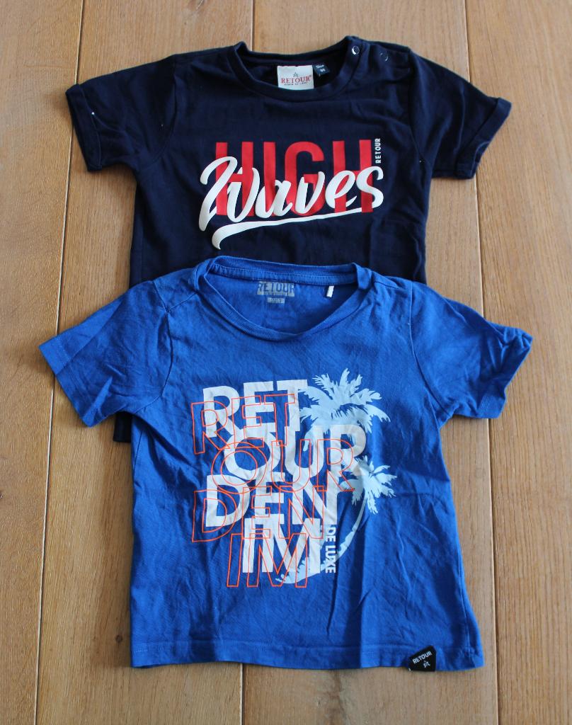 2 T-shirts van Retour 98, Kinderen en Baby's, Kinderkleding | Maat 98, Ophalen of Verzenden, Zo goed als nieuw, Shirt of Longsleeve