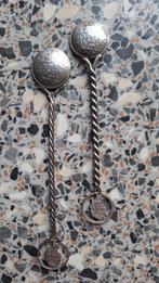 Set van 2 zilveren lepeltjes dubbeltje/kwartje 1937/1941, Ophalen