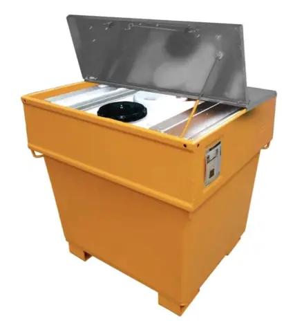 Bauer M 800 IBC-container voor gevaarlijke stoffen/diesel, Ophalen