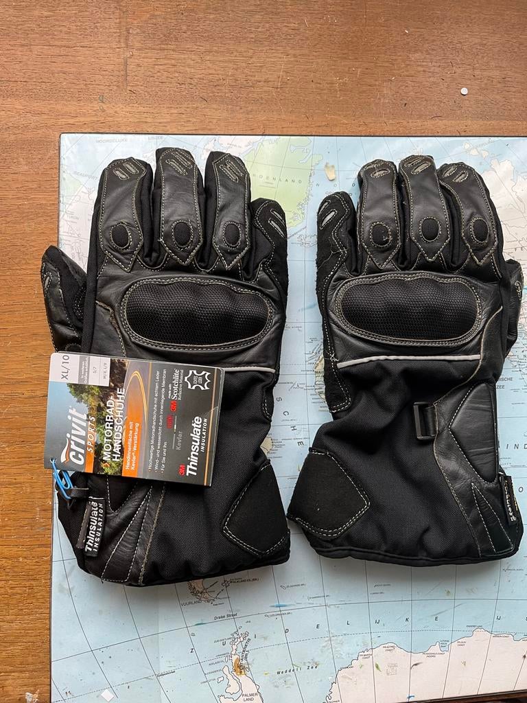 CRIVIT Motorhelm mat zwart XL en handschoenen XL, Overige merken, Systeemhelm, Heren, XL