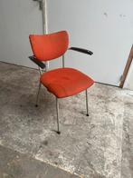 Oranje stoel eettafel dewit gispen vintage retro opknapper, Overige kleuren, Ophalen of Verzenden, Stof, Eén