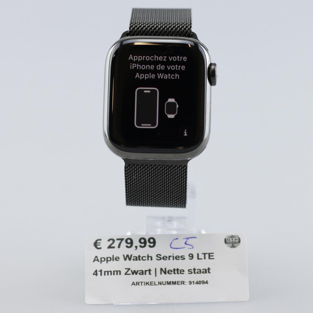 Apple Watch Series 9 LTE 41mm Zwart | Nette staat