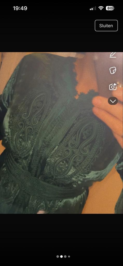 Prachtige Groene Takchita, Kleding | Dames, Gelegenheidskleding, Overige typen, Maat 42/44 (L), Nieuw, Ophalen of Verzenden