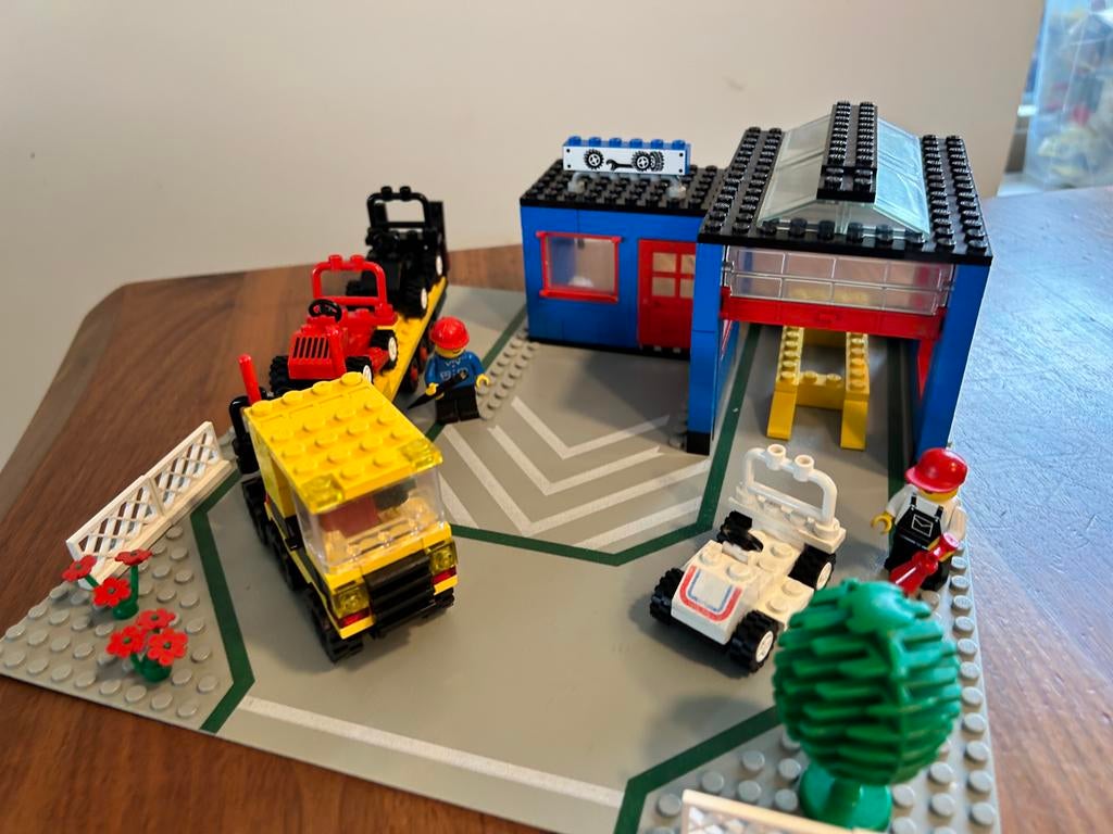 Lego Legoland 966 Garage met sleepwagen en auto's, Gebruikt, Lego, Ophalen of Verzenden, LEGOLAND