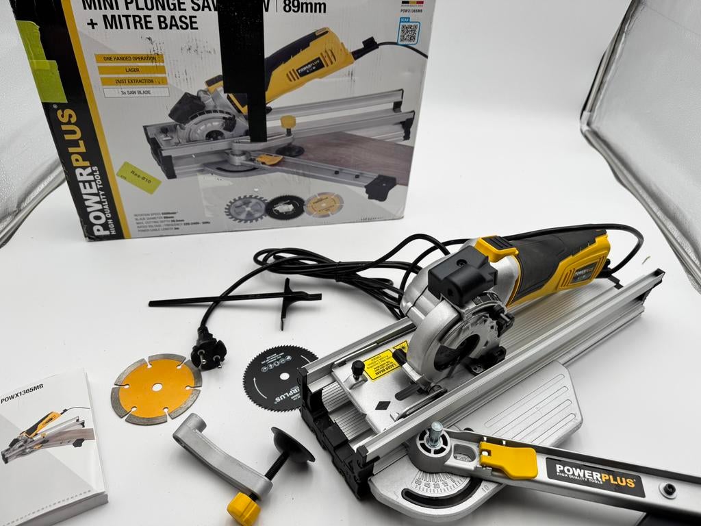 Powerplus mini cirkelzaag, Ophalen of Verzenden, 1200 watt of meer, Cirkelzaag, 30 tot 70 mm