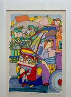 Zeefdruk Pim van Halem - Busy bus A, Ophalen of Verzenden