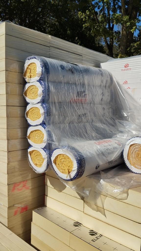 6 rollen URSA HOME SF 32 glaswol isolatie - 160mm dik, Ophalen, 12 cm of meer, Nieuw, 15 m² of meer