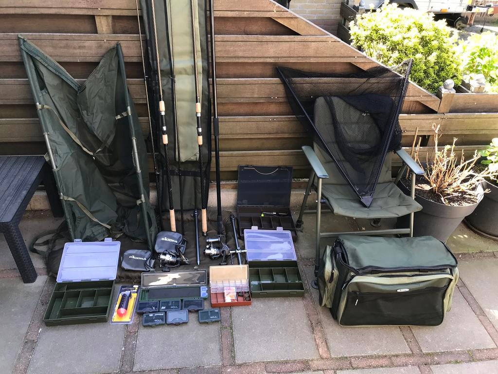 complete karper set zie foto’s en omschrijving, Watersport en Boten, Hengelsport | Karpervissen, Ophalen, Nieuw, Complete set