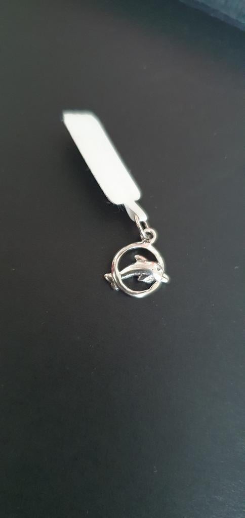 Zilveren dolfijnen hangertje, Ophalen of Verzenden, Zo goed als nieuw, Zilver, Zilver
