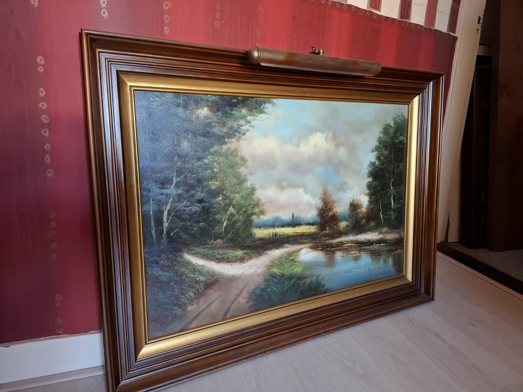 Schilderij groot landschap, Ophalen