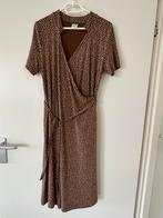KYRA & CO Jurk bruin met stippen maat 42, Bruin, Maat 42/44 (L), Ophalen of Verzenden, Gedragen