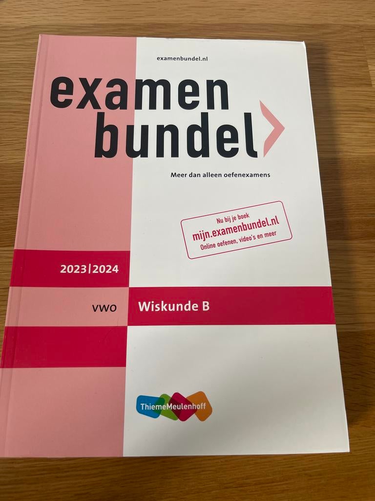 Examenbundel VWO Wiskunde-B 2023/2024 + online oefenmateriaa, Boeken, Schoolboeken, Ophalen of Verzenden, Nieuw, VWO, Wiskunde B