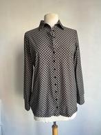 zoso blouse travelstof maat m zwart beige, Maat 38/40 (M), Verzenden, Zwart, Zo goed als nieuw