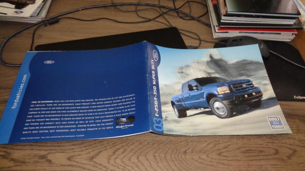 USA Folder FORD F-250 / F-350 SUPER DUTY , 2003, Verzenden, Zo goed als nieuw, Ford