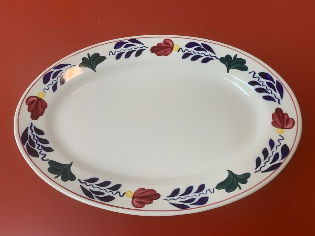 Vleesschaal Boerenbont Villeroy en Boch, Ophalen, Aardewerk, Boerenbont, Schaal of Schalen