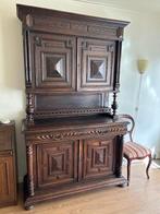 Bruine antieke buffetkast, Huis en Inrichting, Kasten | Buffetkasten, Gebruikt, 200 cm of meer, Teakhout, 50 tot 75 cm