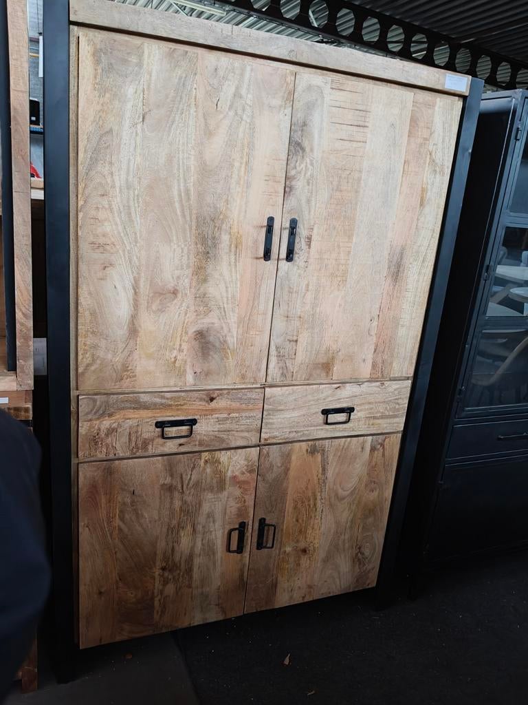 Mangohouten Opbergkast - 180x115x45 cm, Ophalen, Nieuw