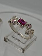 Nieuwe Zilveren Ring 925 met Gekleurde Stenen - Maat 60, Sieraden, Tassen en Uiterlijk, Ringen, 19 tot 20, Nieuw, Ophalen of Verzenden