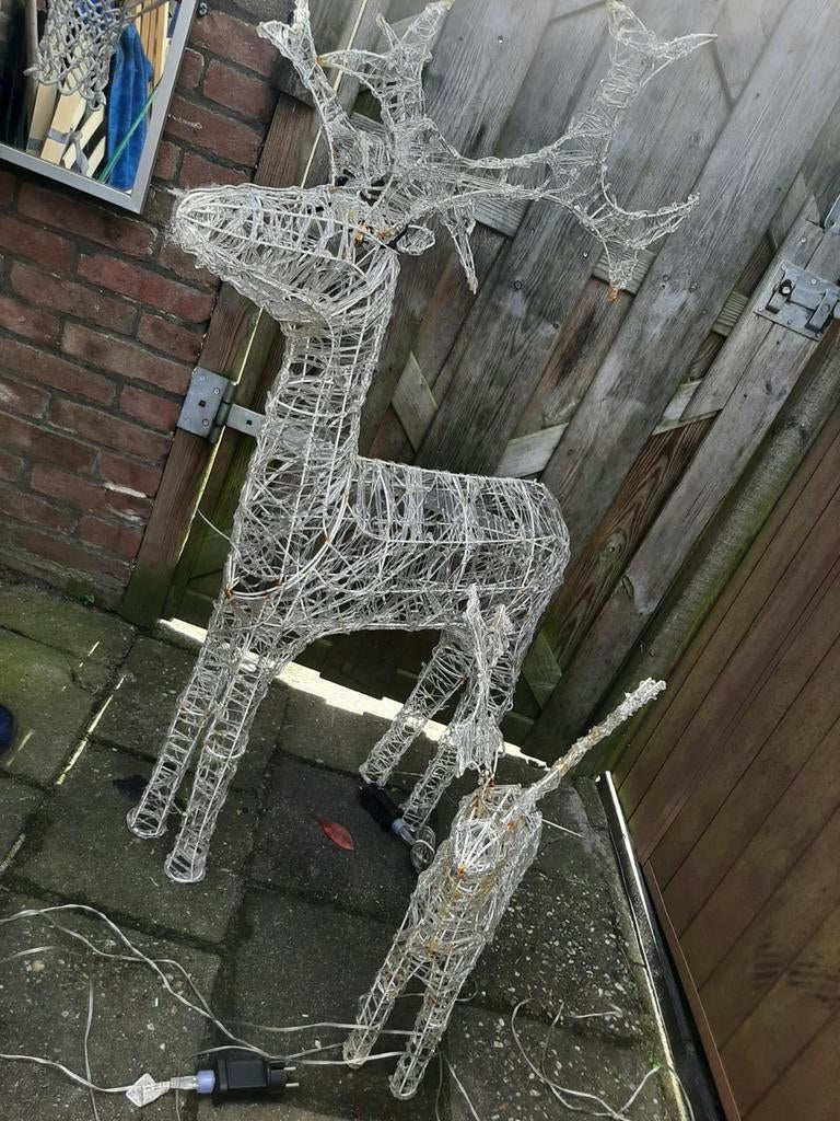 2 rendieren met led verlichting, voor buiten., Diversen, Kerst, Ophalen, Gebruikt