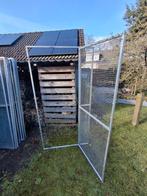 Aluminium volière van gaaspanelen en golfplaten, Ophalen, Aluminium, Volière