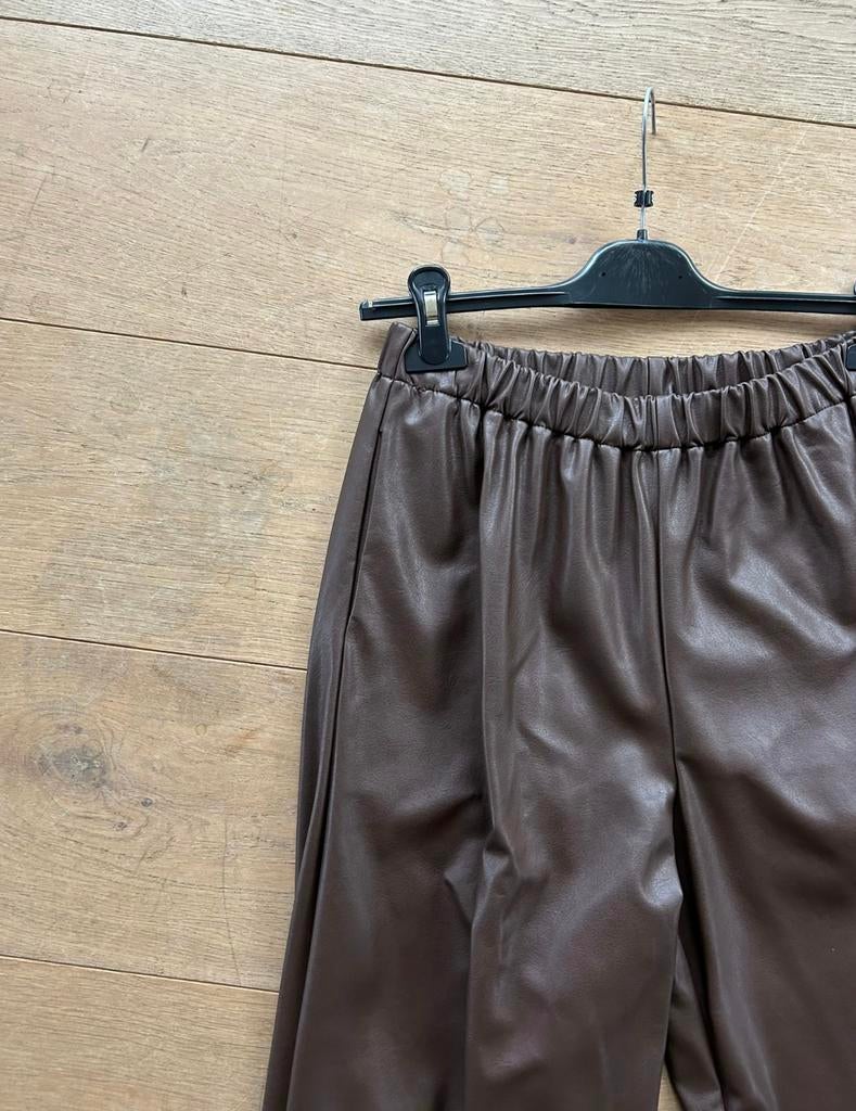 LUMINA vegan leather broek bruin mt TU, Maat 38/40 (M), Prato, Italie, Verzenden, Nieuw